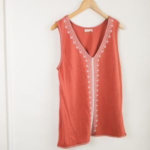 NWOT Max Studio Sleeveless Orange Blouse